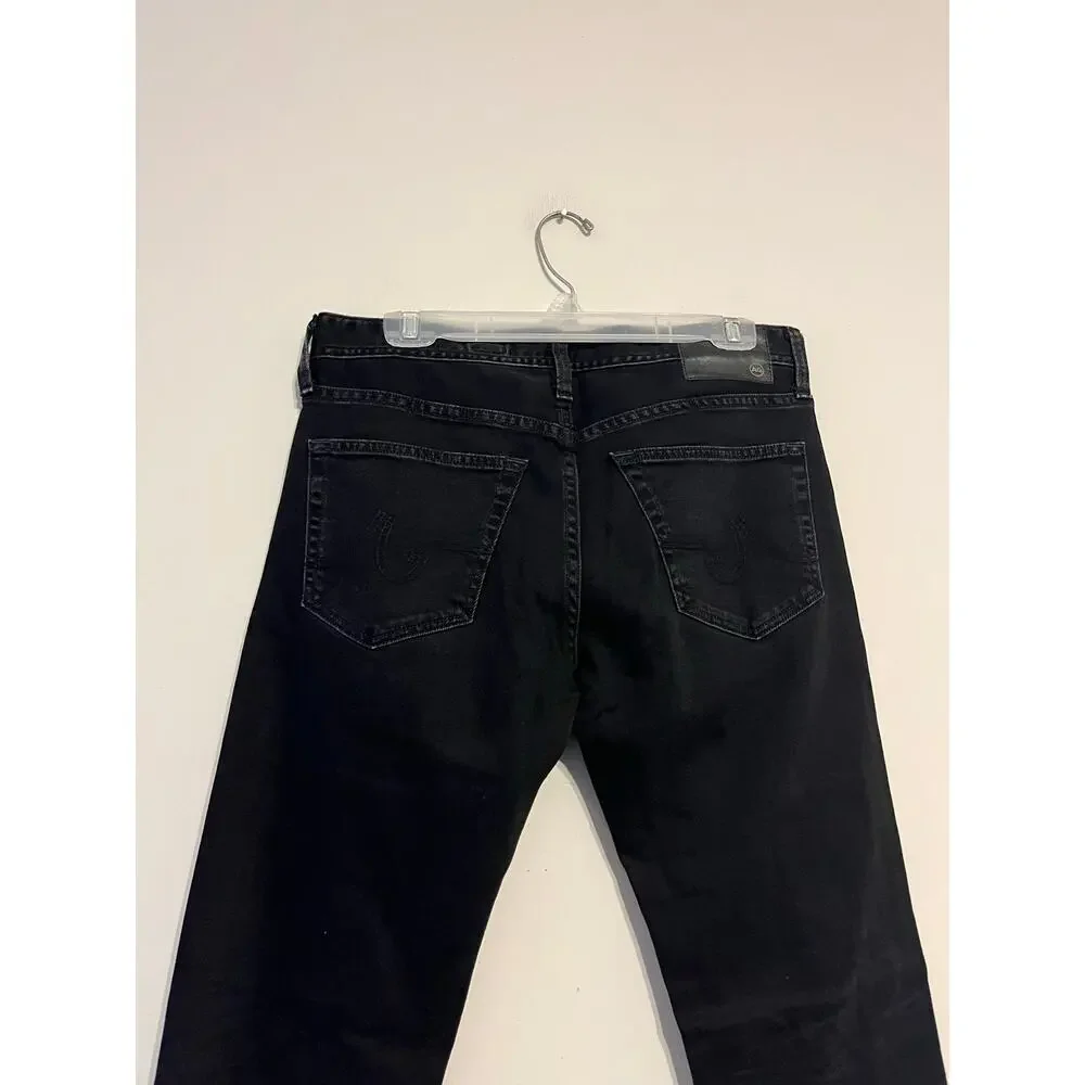 AG Adriano Goldschmied The Matchbox Straight Leg Black Jeans size 32x33